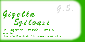 gizella szilvasi business card